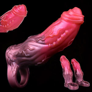 NNSX Extensor <span class=keywords><strong>de</strong></span> Pene <span class=keywords><strong>de</strong></span> Silicona <span class=keywords><strong>de</strong></span> 5.9CM con Nudo, Funda para Pene, Retrasador <span class=keywords><strong>de</strong></span> Eyaculación, Cubierta para Pene, Dildo, Juguetes Sexuales Anales para Hombres - Product Image 2