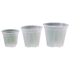 2022 Clear Flower Pot Planter Cactus 12/15/18cm Durable PP Transparent Flower Pot Orchid Pot with Holes for Home Office Desk