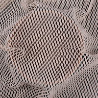 Kain Mesh Katun 100% Bernapas Warna Alami 3mm 250gsm Kain Mesh Bordir untuk Pakaian Kain Katun 100% untuk Pakaian