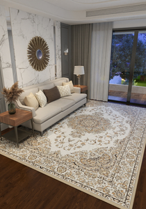 พรมและพรมปูพื้นวิลตันทอแจ็คการ์ดหนา 10 มม. กันลื่น หรูหรา สำหรับห้องนั่งเล่น ผลิตด้วยเครื่องจักร - Product Image 3