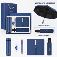 Coffret Cadeau d'Entreprise Premium avec Carnet, Gobelet, Stylo, Clé USB, Parapluie, Logo Personnalisé, Coffret Cadeau d'Affaires, Plusieurs Ensembles