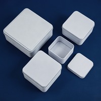 Boîte en fer blanc en gros en stock, formes variées, boîte métallique vide, logo personnalisé pour emballage de bijoux, cadeaux et cosmétiques