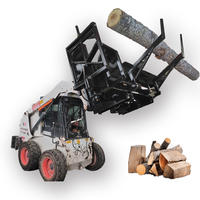 Procesador de Leña Industrial de 30T con Cuña de 6 Vías para Uso Doméstico, Equipo de Corte de Madera de Alta Velocidad, Accesorio para Minicargadora