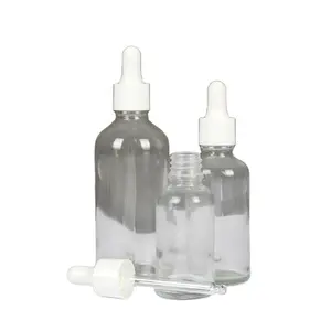 5Ml 10Ml 15Ml 20Ml 30Ml 50Ml 100Ml Rõ Ràng Glass Tinctures Chai Với 18/410 Tre Nhỏ Giọt