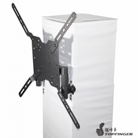 Nouveau design Topfinger Totem TV, support réglable en hauteur de 3 à 6 pieds, base en acier pliable, support LED, écran et haut-parleur avec certification TUV