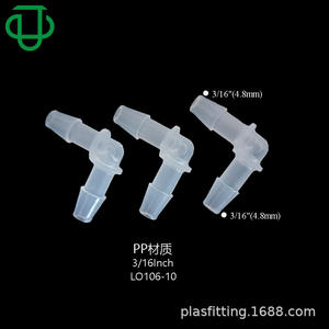 Connecteur de tuyau en plastique PP Jiyou en forme de L à 90 degrés, 3/16 pouce, pour tuyau d'eau ou de gaz - Product Image 5