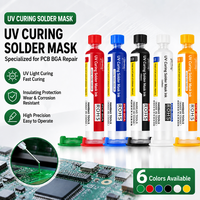 Encre de masquage à polymérisation UV 6 couleurs pour réparation électronique, huile isolante pour BGA, PCB, fils de liaison, colle de protection pour joints de soudure