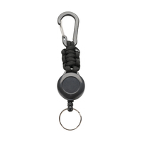Porte-clés robuste personnalisé avec logo, rétractable, tactique, portable, à boucle, facile à utiliser, pour l'escalade, la randonnée, en métal et plastique, pour cadres