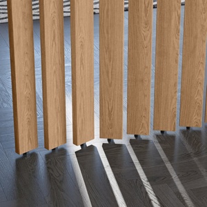Modern Decorative Room Divider Vertical Slat Wall <strong>Partition</strong> for Restaurant Interior Design and Cafe Open <strong>Plan</strong> Space Planning - Product Image 5