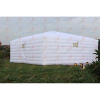 Tenda Gonfiabile Cubo LED Bianca Portatile Personalizzata Zhenmei per Eventi all'Aperto, Discoteca e Feste
