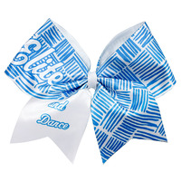 Conception personnalisée Cheer Bows avec bande élastique gros ruban Cheerleading Hair Bow