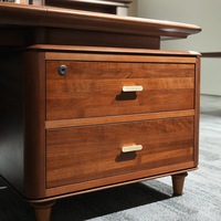 2024 nouveau Style chinois noir noyer bois massif patron bureau grand luxe directeur bureau bureau pour bureau maison