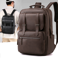 Sac à dos pour ordinateur portable en cuir PU imperméable, personnalisé avec logo, unisexe, pour étudiants, affaires et voyages, doublure en nylon, fermeture éclair