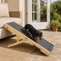 Rampe pour petit chien de qualité supérieure, pliable, 5 hauteurs réglables, en bois, pour canapé