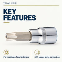 Douille Torx anti-effraction à entraînement 3/8 pouces, embouts étoile T20 T30 T40 T45 T50 T55 T60, outil à main