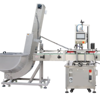 Machine automatique de bouchage à vis et de scellage par induction de feuilles d'aluminium pour bouteilles/bocaux en verre/plastique à 4 roues, idéale pour les petites entreprises