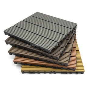 Hot Sale DIY Wood Plastic Composite Decking <b>Tiles</b> Anti-UV Outdoor Patio WPC <b>Interlocking</b> Flooring <b>Tiles</b> - Product Image 1