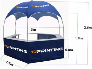 Tente pliante personnalisée pour événements commerciaux en plein air Promotion de supermarché Tente pare-soleil et coupe-vent pour grands événements à 6 coins ouverts - Product Image 4