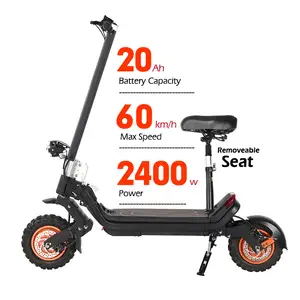 48 В 20 Ач 15 Ач 1200 Вт 2400 Вт Escooter двухмоторные внедорожные взрослые скутеры Электрический скутер