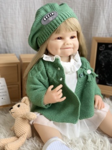 Niños pezón chupando bailarina Chukly niñas niño <span class=keywords><strong>porcelana</strong></span> tres niños pequeños 20cm plástico humano Amigurumi vinilo Reborn muñeca - Product Image 3