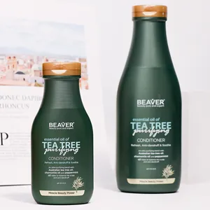 海狸茶树去屑净化洗发水和护发素放松瘙痒保持头发健康和新鲜