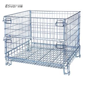 Cage de stockage pliable en fil métallique à porte semi-ouverte pour l'industrie du recyclage - Product Image 2