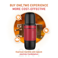 Machine à Café Espresso Instantané Portable Mini à Capsule, Italienne et à Commande Manuelle pour Tasse Unique