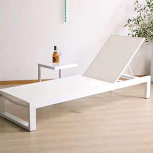 Tumbonas <span class=keywords><strong>de</strong></span> Jardín para Patio Exterior, Tumbonas <span class=keywords><strong>de</strong></span> Aluminio para el Borde <span class=keywords><strong>de</strong></span> la <span class=keywords><strong>Piscina</strong></span>, Tumbonas <span class=keywords><strong>de</strong></span> Malla Blanca para Playa - Product Image 1
