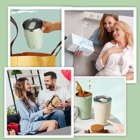 Mug à café électrique portable rechargeable à agitation magnétique automatique 2026 en ABS et acier inoxydable pour café et thé au lait