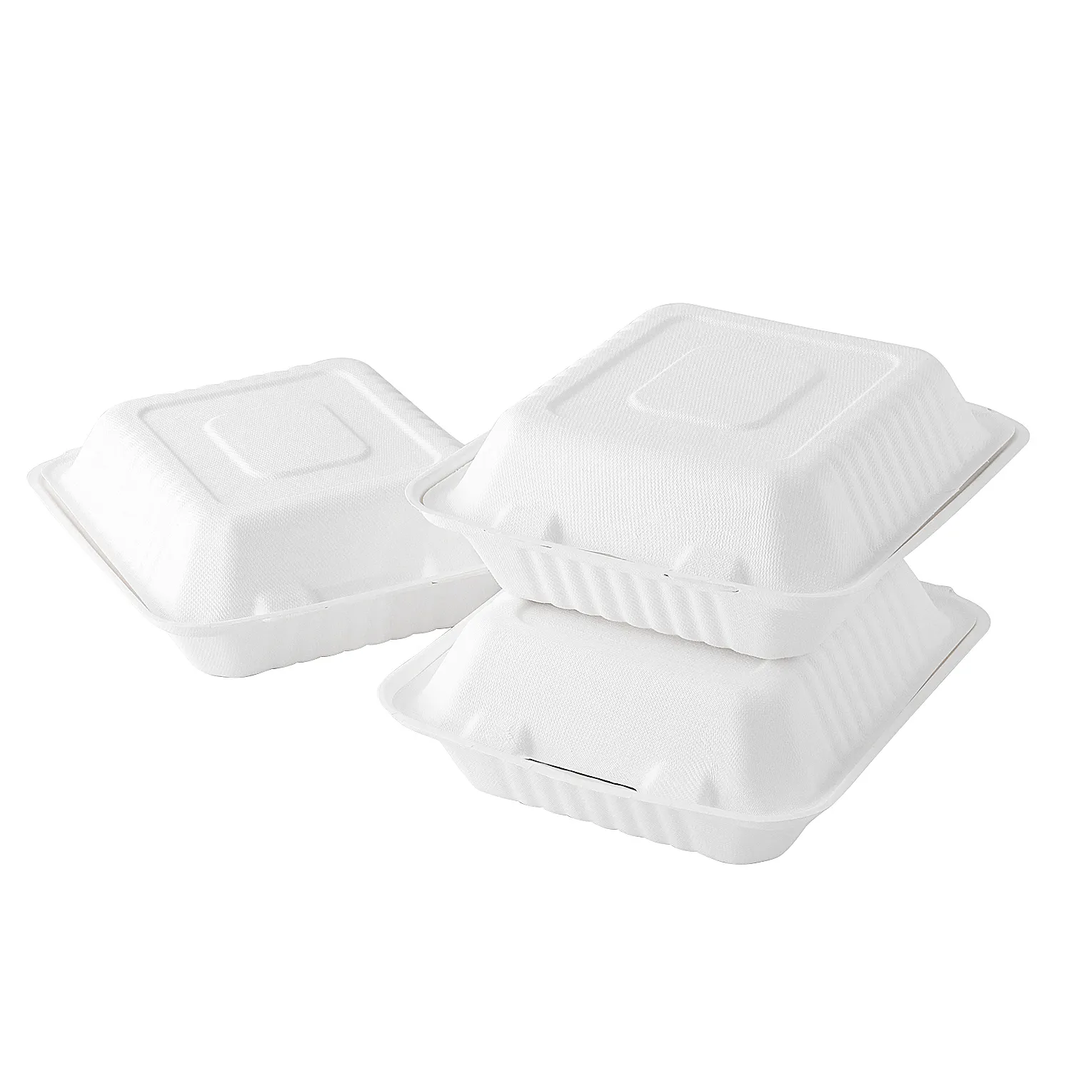 Factory sales biodegradable takeout container disposable sugarcane pulp compostable bagasse food box to go lunch