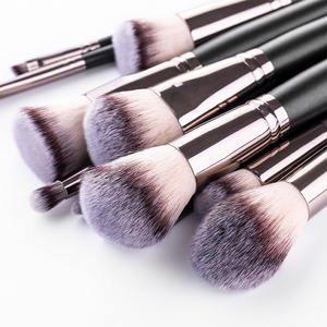 <span class=keywords><strong>Amazon</strong></span> Hot Selling Black Cosmetic Brush High Quality 15pcs Professional Makeup Brush Set with Bag - Product Image 4