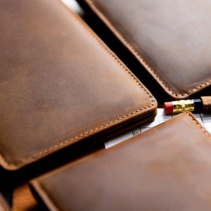 Leather Scorecard Holder Cover case Customized Cattlehide Leather Golf Scorecard Yardage Book Holder - Product Image 5