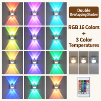 Applique murale RGB moderne à intensité variable avec détecteur de mouvement, veilleuse télécommandée pour chambre, maison, hôtel, décoration intérieure