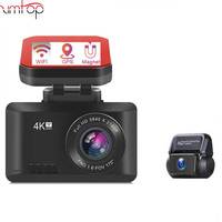 Caméra embarquée 4K avec photo par geste, WiFi, écran 2,4 pouces, caméra de voiture, dashcam, 3840*2160P, 30FPS, enregistreur vidéo Ultra HD DVR, GPS Tracker, dashcam pour voiture