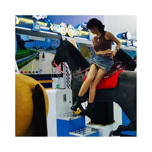 <span class=keywords><strong>Parque</strong></span> de atracciones carnaval eléctrico que funciona con monedas deporte dorado caballo real Arcade simulador <span class=keywords><strong>oeste</strong></span> vaquero máquina de juego de carreras de caballos - Product Image 3