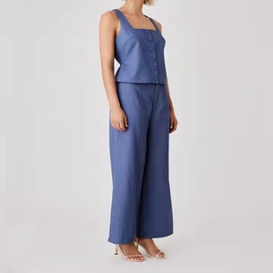 Vestidos Midi Halter de Verano 2025, Personalizados, Modestos, Elegantes y Cómodos, de Mezclilla y Algodón Plisado, para Damas - Product Image 5