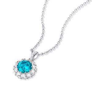 <span class=keywords><strong>Collana</strong></span> in argento Sterling 925 Moissanite in stile <span class=keywords><strong>Tiffany</strong></span> con rodio - Product Image 5