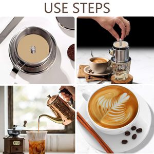 Papier filtre à café perforé, 100 pièces, papier filtre brun perforé jetable pour cafetière <span class=keywords><strong>Stanley</strong></span> 48 oz - Product Image 6