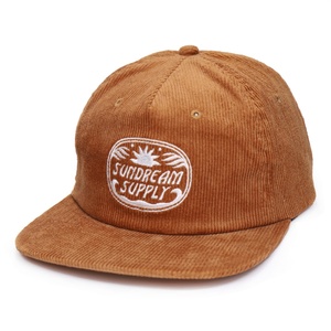 Custom Embroidery logo Unstructured Corduroy Snapback Caps <b>Flat</b> Bill <b>Hats</b> - Product Image 2