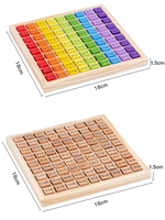 Jouets éducatifs Kds 1-9 fois Tables Jeu de société Calculer la formation Jouet de mathématiques en bois avec plateau