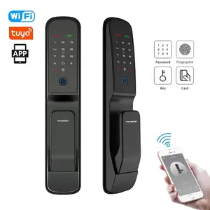 MIXSSON M150 Waterproof Biometric Digital Intelligent Door Lock Fingerprint Password 304 Stainless Steel Pull Push Handle Lock