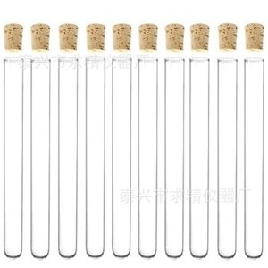 Seeking Excellence Glass Test Tubes 20x150mm 36ml Round Bottom Flat Mouth With Corks For Lab Use - Product Image 5