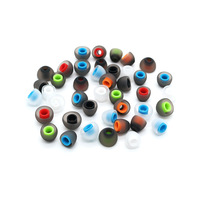 Embouts d'oreille universels en silicone bicolores de 4.5mm de diamètre intérieur pour écouteurs intra-auriculaires adaptés aux écouteurs de type intra-auriculaire à trou sonore de 4.5 à 6.5mm de diamètre