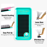 Prix d'usine ODM OEM Extensions de cils individuelles longues, volume, noir mat intense, véganes, sans cruauté, faites à la main, naturelles, de qualité supérieure