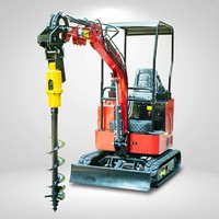 Foreuse hydraulique pour pelle, tarière rotative pour trous de poteaux, pour la construction, fixation universelle robuste