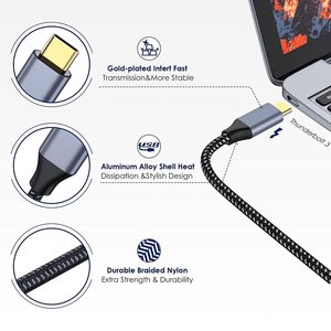 Cable <span class=keywords><strong>USB</strong></span> C a <span class=keywords><strong>HDMI</strong></span> con Carcasa <span class=keywords><strong>de</strong></span> Aluminio y Trenzado <span class=keywords><strong>de</strong></span> Nailon, Compatible con 4K60Hz, <span class=keywords><strong>Adaptador</strong></span> <span class=keywords><strong>de</strong></span> Video Tipo C a <span class=keywords><strong>HDMI</strong></span> para Laptop, Uso en Oficina y Hogar - Product Image 3
