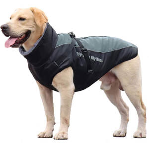 Manteaux pour chiens réfléchissants vestes pour animaux de compagnie vêtements d'hiver pour chiens gilet vêtements avec col en fourrure réglable pour manteaux pour chiens de taille moyenne - Product Image 1