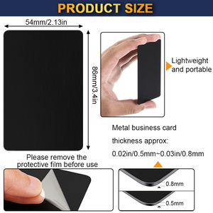 Tarjetas de Visita Metálicas Únicas en Acero Inoxidable Negro Gunmetal con Corte Láser y Letras Huecas <span class=keywords><strong>para</strong></span> Marca de Fitness - Product Image 6