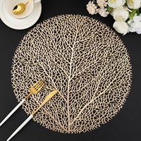 Napperons ronds en PVC TUOTU de haute qualité, résistants à la chaleur, durables, personnalisables, diamètre 380 mm, pour mariages et restaurants – Vente chaude en gros