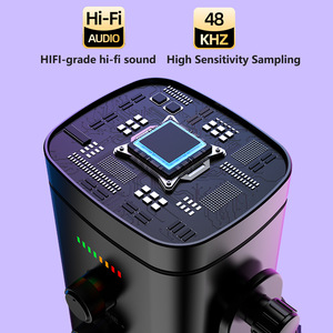 YU8 Enregistrement de jeu Microphone dynamique en streaming en direct Éclairage RVB coloré <span class=keywords><strong>XLR</strong></span> et <span class=keywords><strong>Micro</strong></span> USB Plug and Play Podcast Equipment Mic - Product Image 5